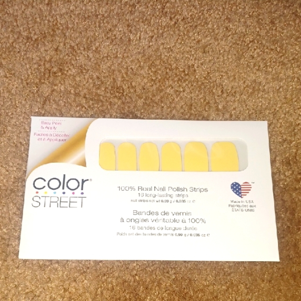 Color Street Sunny Yellow Nail Strips
